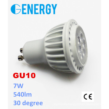 7w 30degree with white finish LED GU10 spotlight